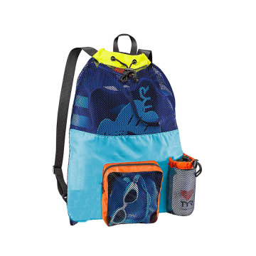 Custom Logo Large Travel Outdoor Basketball Backpack Sports Beach Bag Gym Shoe Backpacks Mesh Mummy Backpack For Wet Swimming